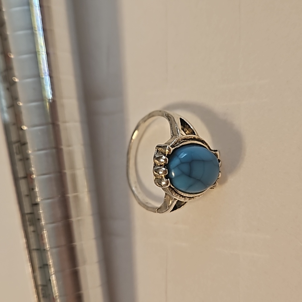 Ring Size 6 $45 each. 4 Diffrent Gemstone Geometric Alloy Metal Ring Choose One. - Picture 8 of 17